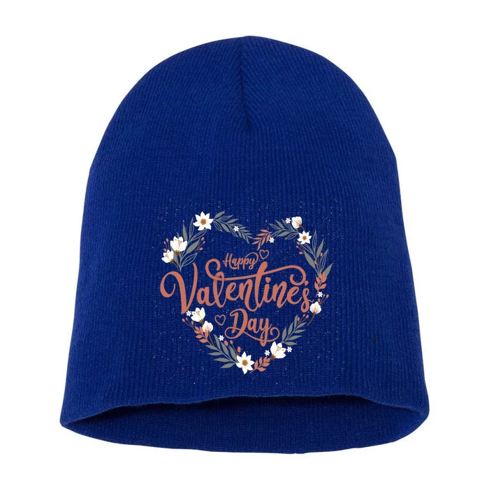 Vintage Happy Valentines Day Meaningful Gift Short Acrylic Beanie