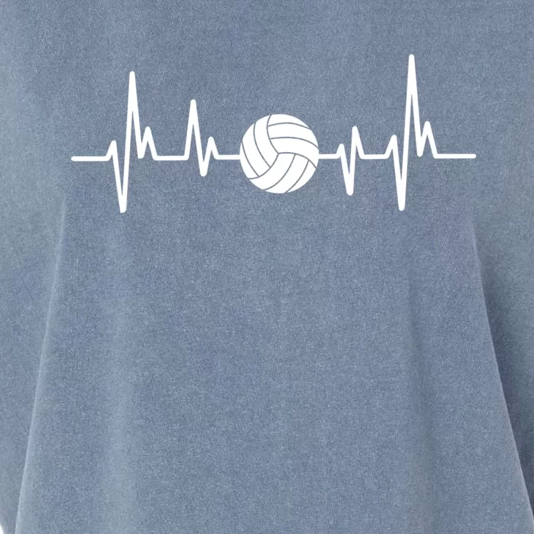 Volleyball Heartbeagift Volleyball Lover Gift Garment-Dyed Women's Muscle Tee