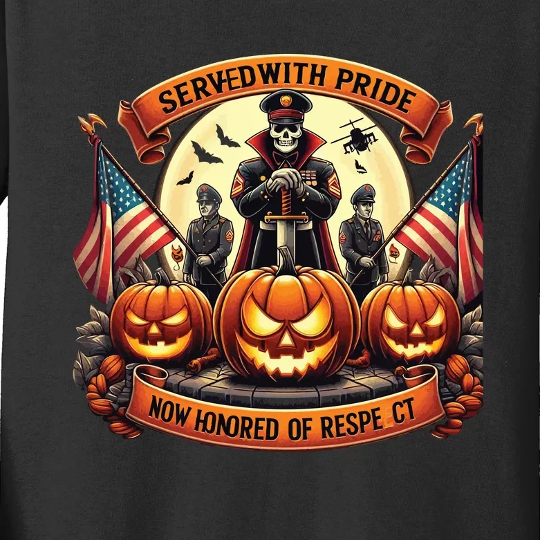 Veterans Halloween Kids Long Sleeve Shirt