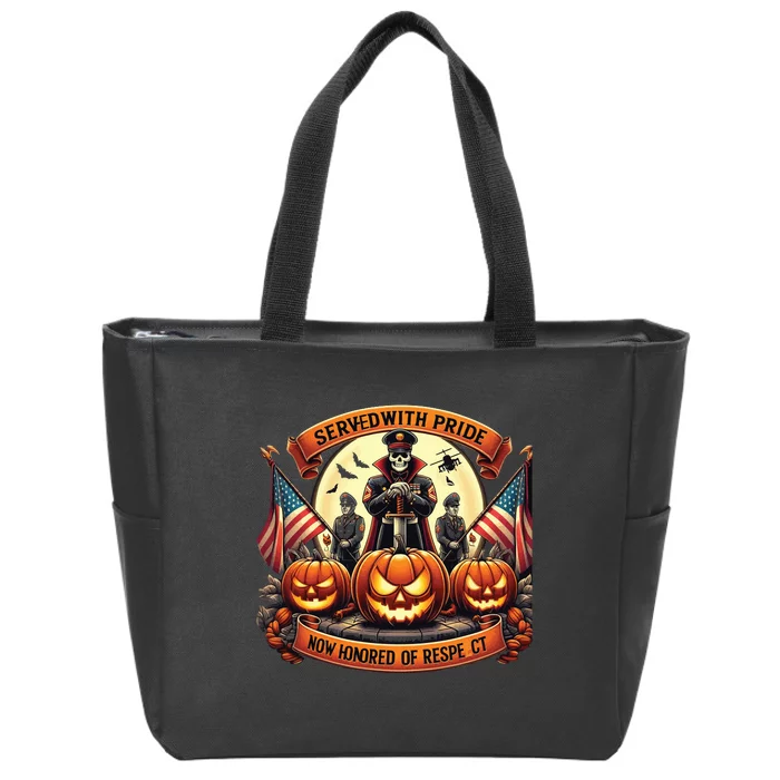 Veterans Halloween Zip Tote Bag