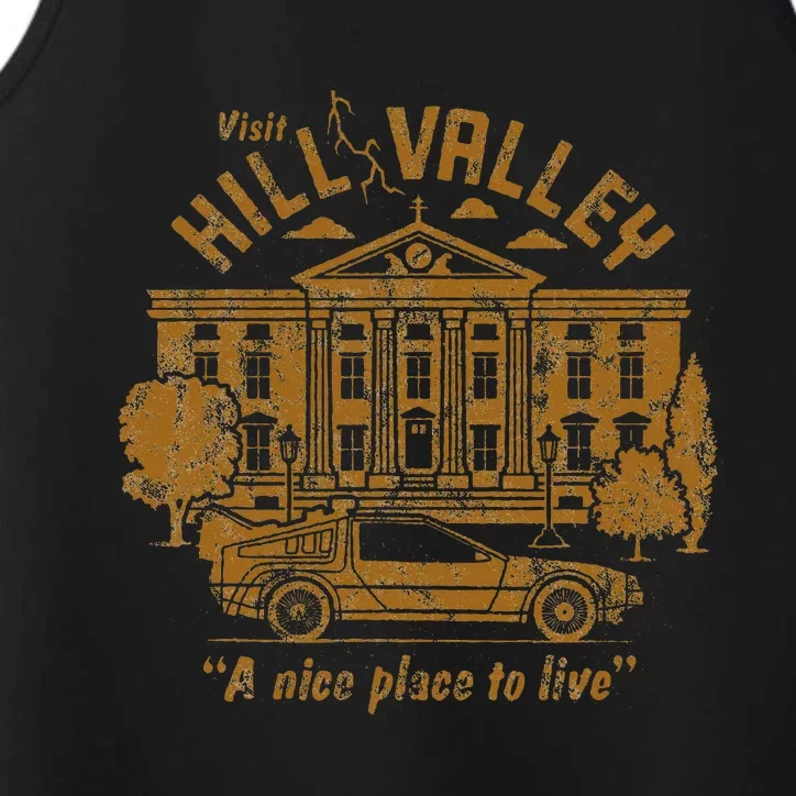 Visit Hill Valley A Nice Place To Live Performance Tank