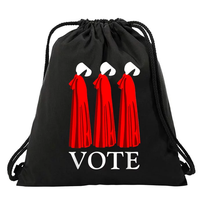 Vote Handmaids Vote 2024 Feminist Drawstring Bag