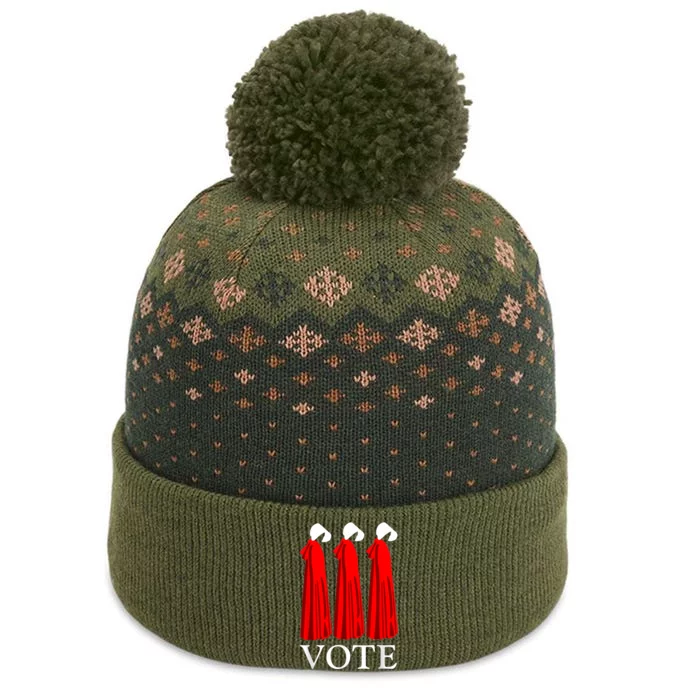 Vote Handmaids Vote 2024 Feminist The Baniff Cuffed Pom Beanie