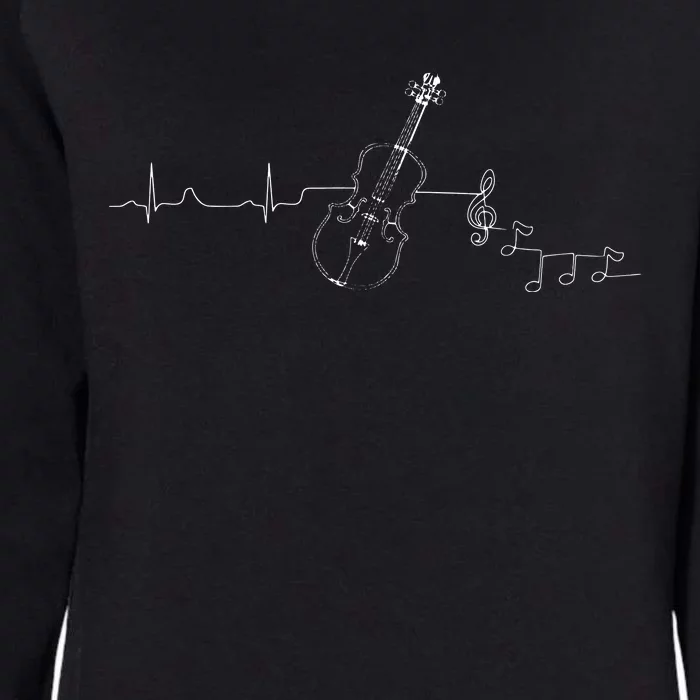 Violin Heartbeat Violin Player Violinist Musician Womens California Wash Sweatshirt