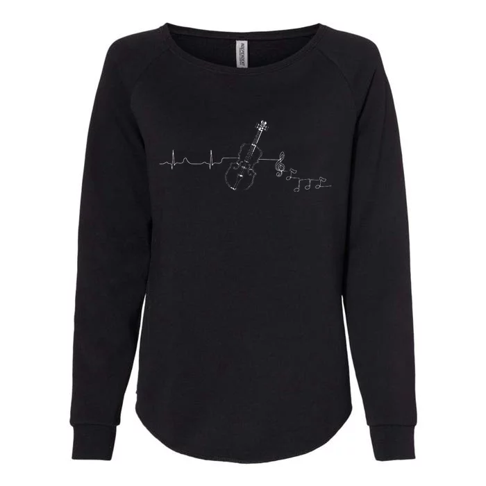 Violin Heartbeat Violin Player Violinist Musician Womens California Wash Sweatshirt