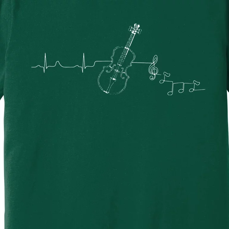 Violin Heartbeat Violin Player Violinist Musician Premium T-Shirt