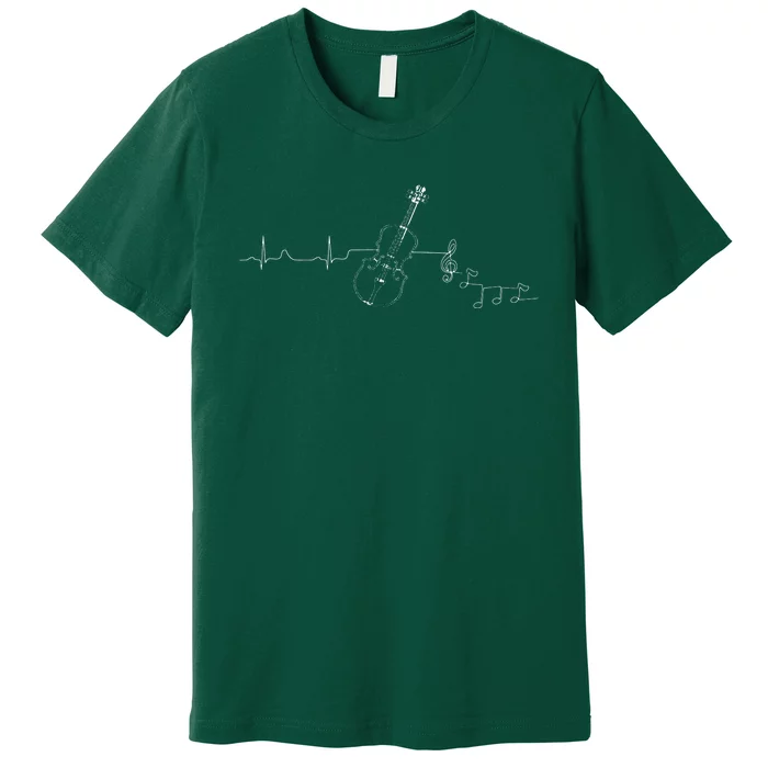 Violin Heartbeat Violin Player Violinist Musician Premium T-Shirt