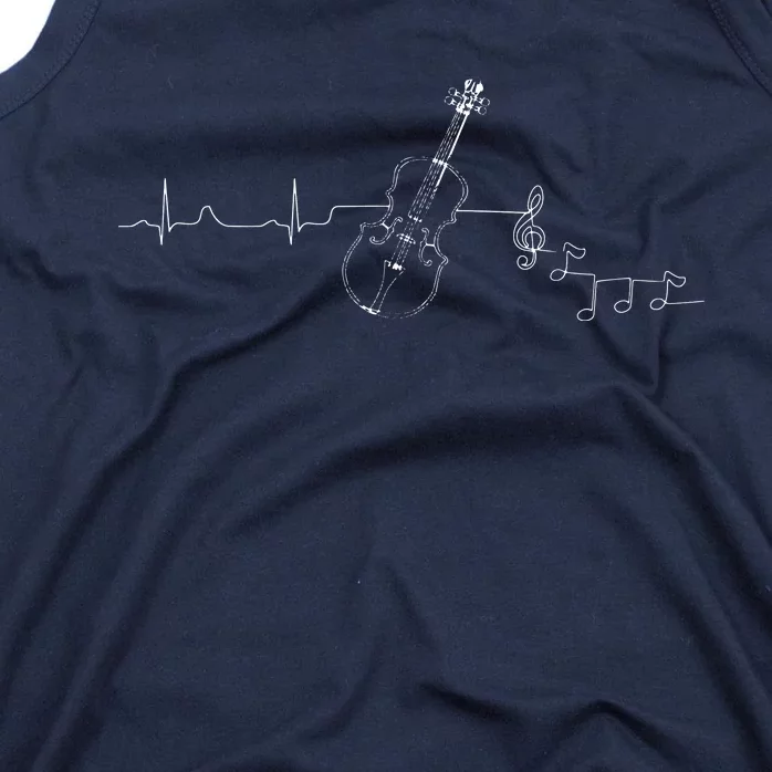 Violin Heartbeat Violin Player Violinist Musician Tank Top