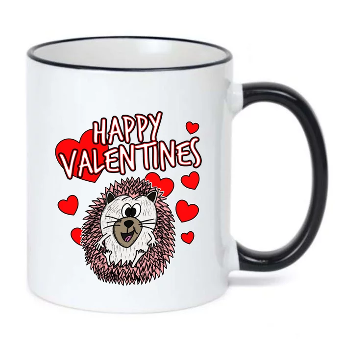 Valentines Hedgehog Wildlife Nature Animal Lover Gift Black Color Changing Mug