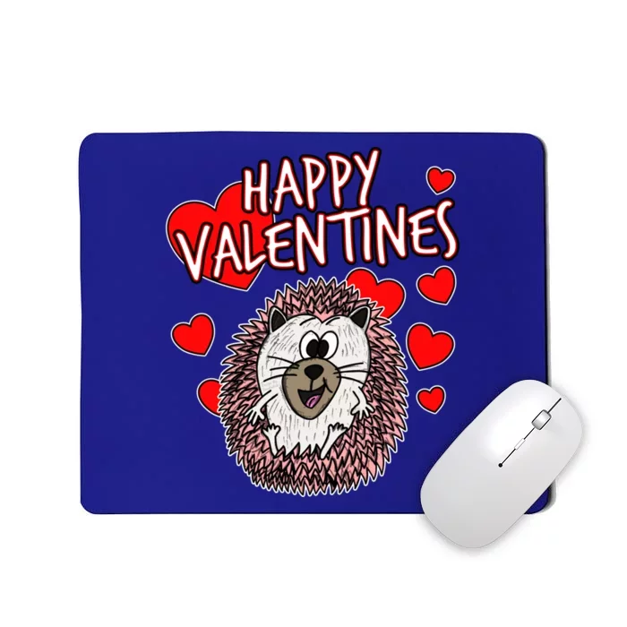 Valentines Hedgehog Wildlife Nature Animal Lover Gift Mousepad