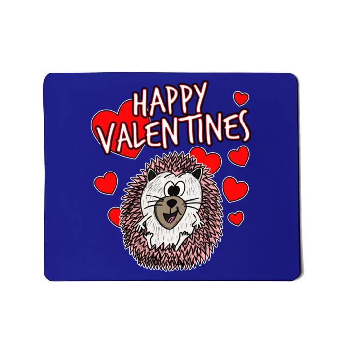 Valentines Hedgehog Wildlife Nature Animal Lover Gift Mousepad