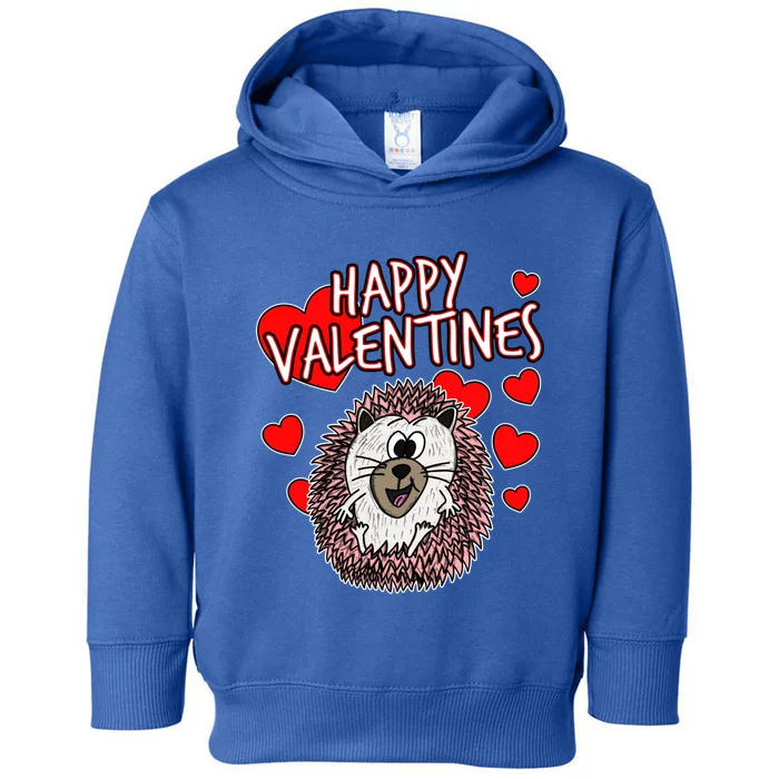 Valentines Hedgehog Wildlife Nature Animal Lover Gift Toddler Hoodie