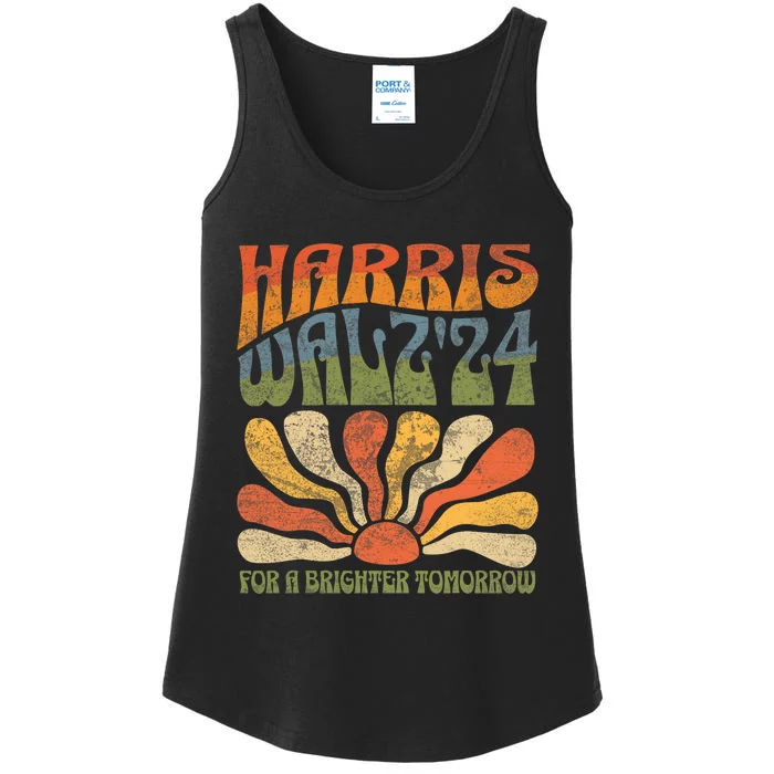 Vintage Harris Waltz 2024 Election Kamala Harris Tim Waltz 2024 Ladies Essential Tank