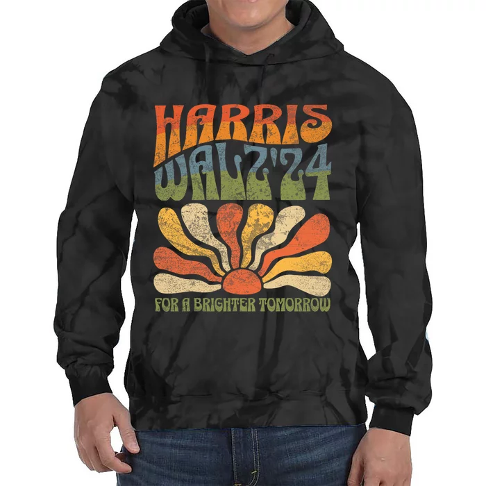 Vintage Harris Waltz 2024 Election Kamala Harris Tim Waltz 2024 Tie Dye Hoodie