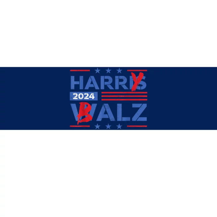 Vintage Harris Walz 24 Harry Balz 2024 Meme Democratics Vote Bumper Sticker