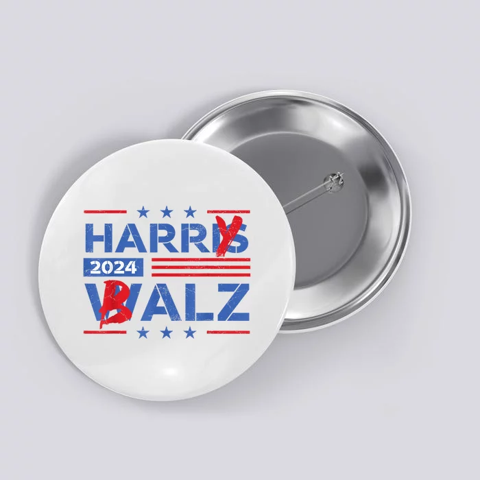 Vintage Harris Walz 24 Harry Balz 2024 Meme Democratics Vote Button