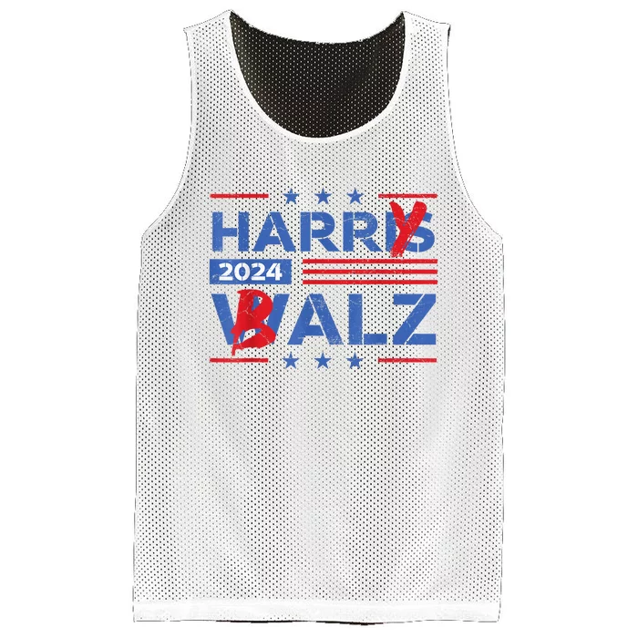 Vintage Harris Walz 24 Harry Balz 2024 Meme Democratics Vote Mesh Reversible Basketball Jersey Tank