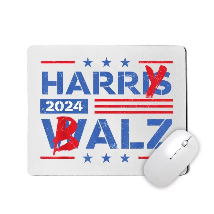 Vintage Harris Walz 24 Harry Balz 2024 Meme Democratics Vote Mousepad