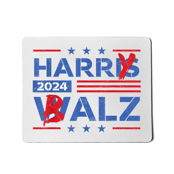 Vintage Harris Walz 24 Harry Balz 2024 Meme Democratics Vote Mousepad