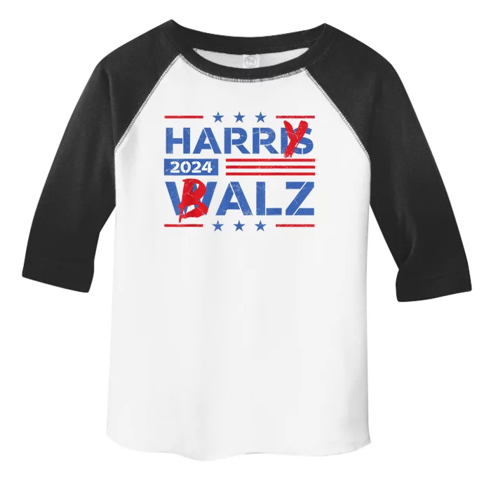 Vintage Harris Walz 24 Harry Balz 2024 Meme Democratics Vote Toddler Fine Jersey T-Shirt