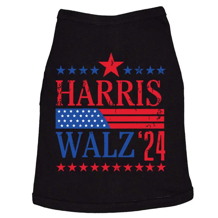 Vintage Harris Walz 2024 American Flag 2024 Harris Election Premium Doggie Tank