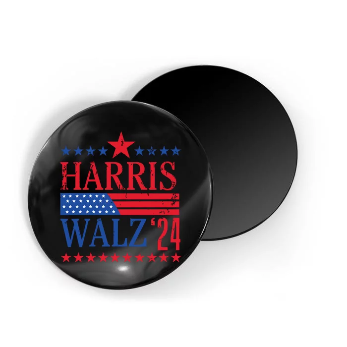 Vintage Harris Walz 2024 American Flag 2024 Harris Election Premium Magnet