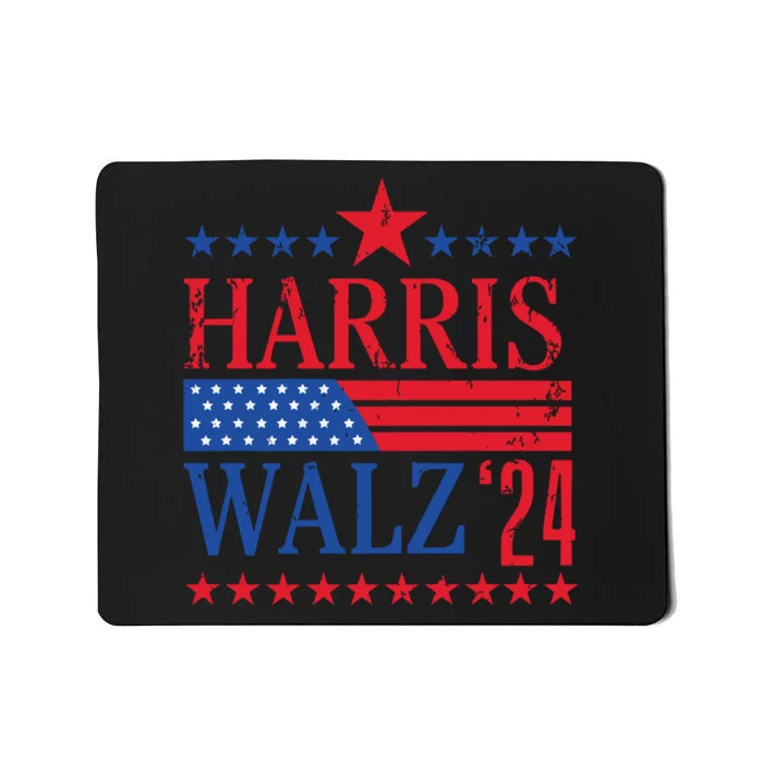 Vintage Harris Walz 2024 American Flag 2024 Harris Election Premium Mousepad