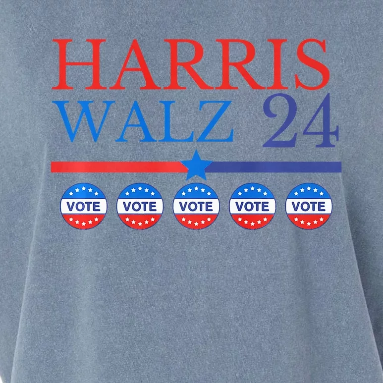 Vote Harris Walz 2024 Kamala Waltz Garment-Dyed Women's Muscle Tee