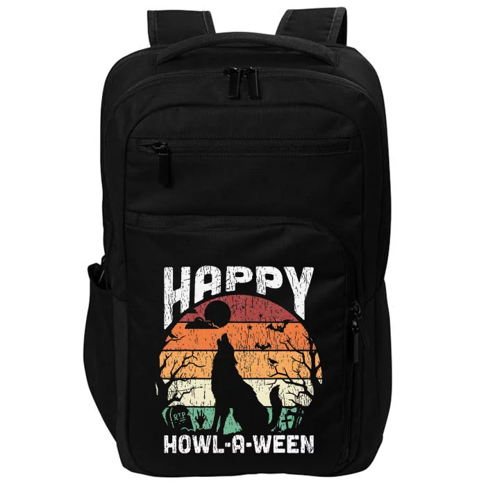 Vintage Halloween Wolf Costume Impact Tech Backpack