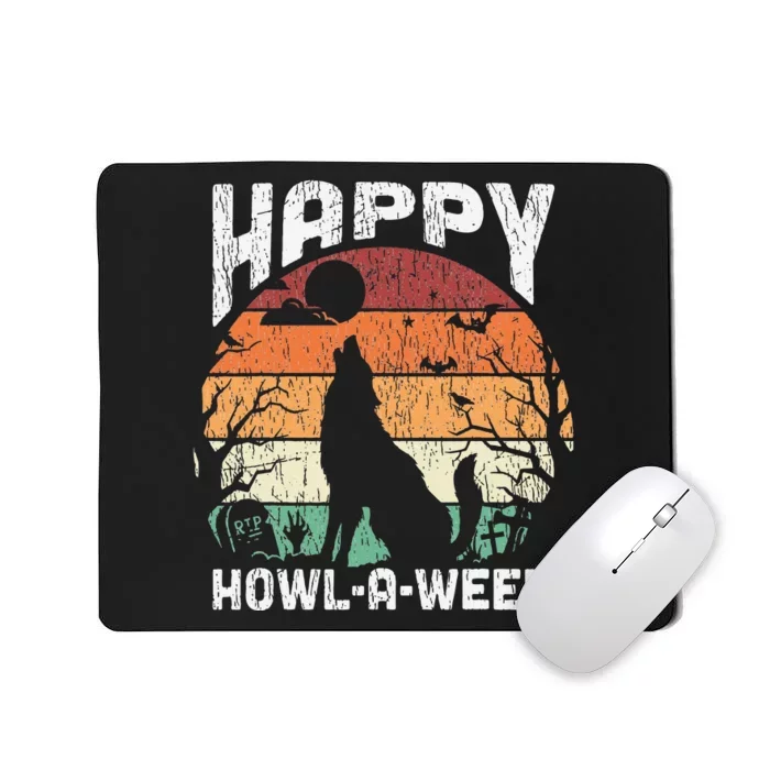 Vintage Halloween Wolf Costume Mousepad