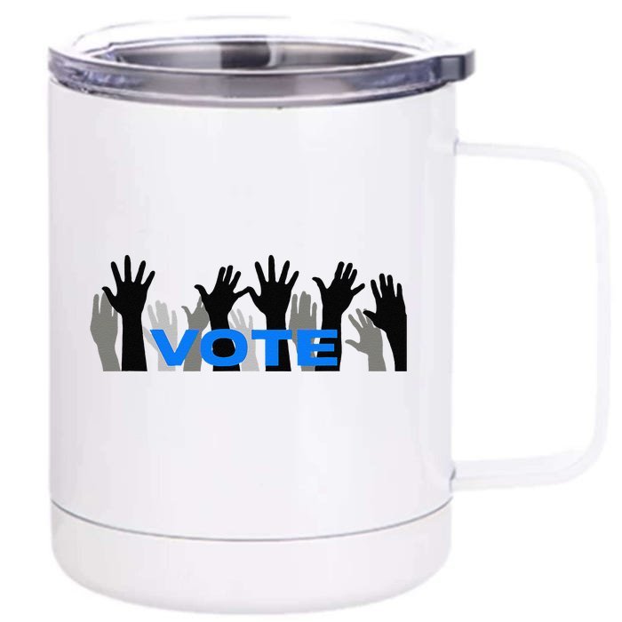 Vote Harris Walz 2024 Election Front & Back 12oz Stainless Steel Tumbler Cup