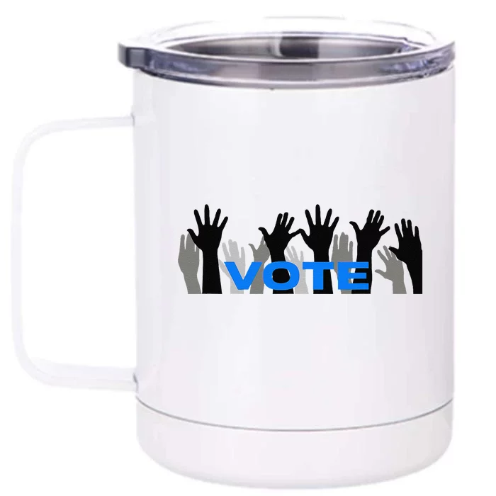 Vote Harris Walz 2024 Election Front & Back 12oz Stainless Steel Tumbler Cup