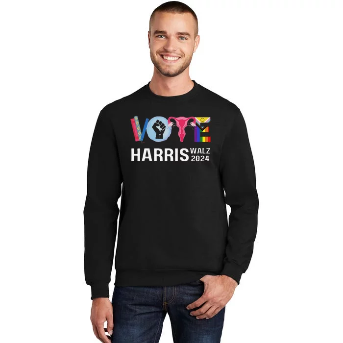 Vote Harris Waltz 2024 Lgbt Rights Tall Sweatshirt