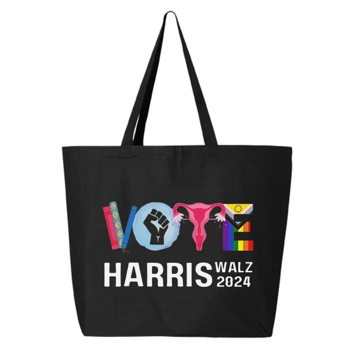 Vote Harris Waltz 2024 Lgbt Rights 25L Jumbo Tote