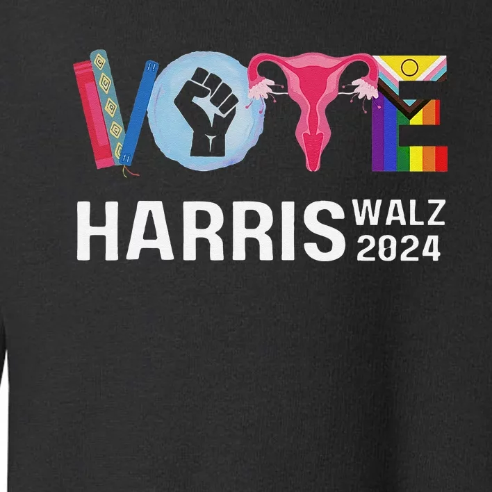 Vote Harris Waltz 2024 Lgbt Rights Toddler Sweatshirt