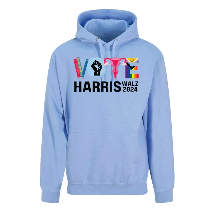 Vote Harris Walz 2024 Unisex Surf Hoodie