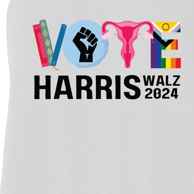 Vote Harris Walz 2024 Women's Racerback Tank