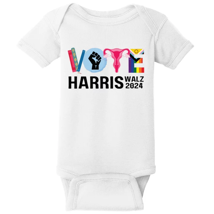 Vote Harris Walz 2024 Baby Bodysuit