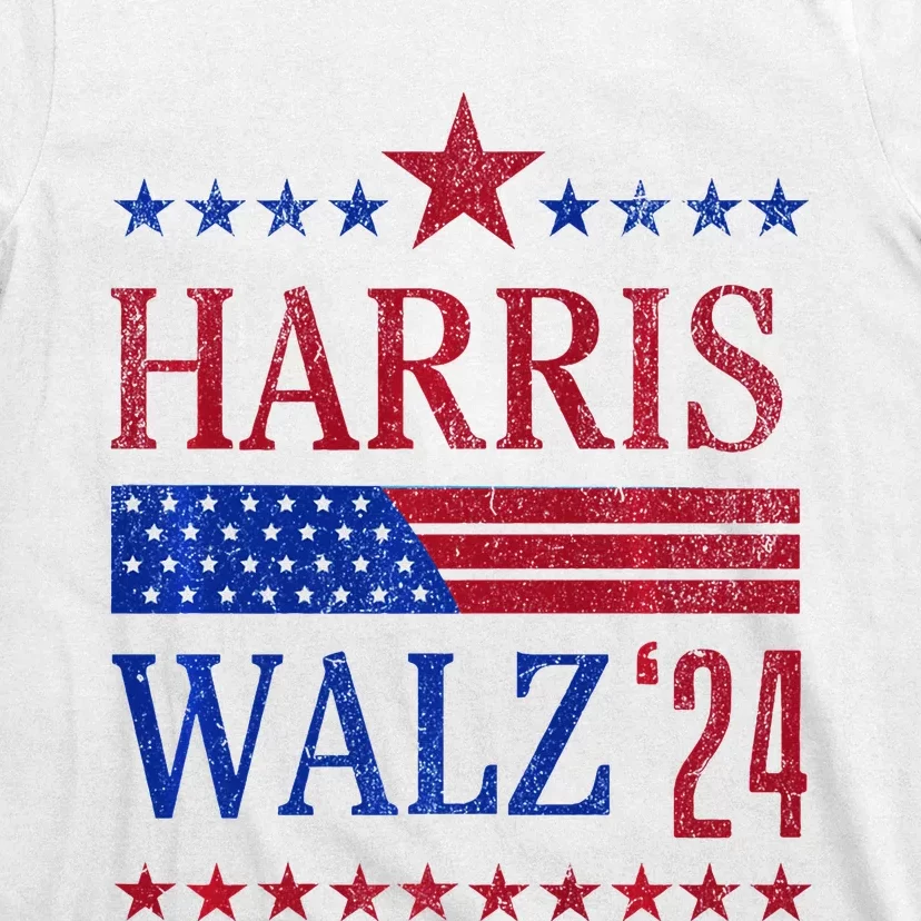 Vintage Harris Walz 2024 American Flag 2024 Harris Election Premium T-Shirt