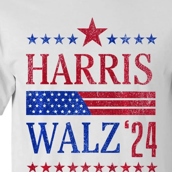 Vintage Harris Walz 2024 American Flag 2024 Harris Election Premium Tall T-Shirt