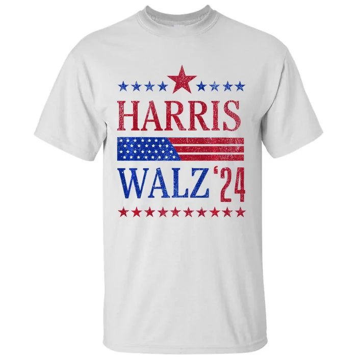 Vintage Harris Walz 2024 American Flag 2024 Harris Election Premium Tall T-Shirt