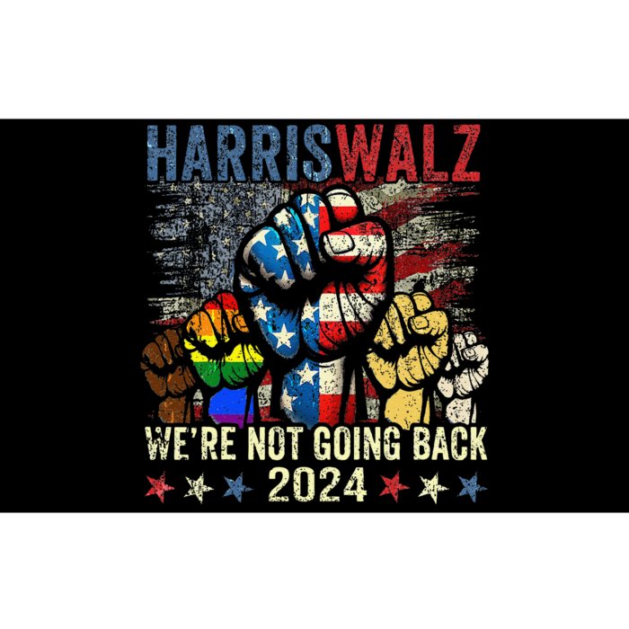 Vintage Harris Walz For President 2024 WeRe Not Going Back Gift Bumper Sticker