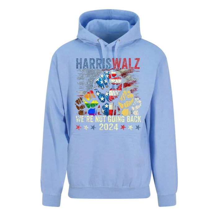 Vintage Harris Walz For President 2024 WeRe Not Going Back Gift Unisex Surf Hoodie