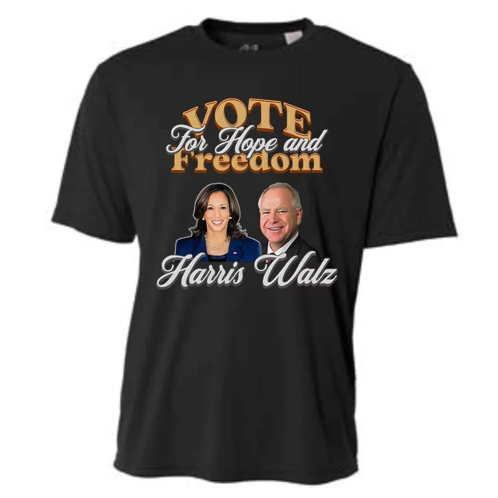 Vote Harris Walz 2024 For Hope And Freedom Cooling Performance Crew T-Shirt