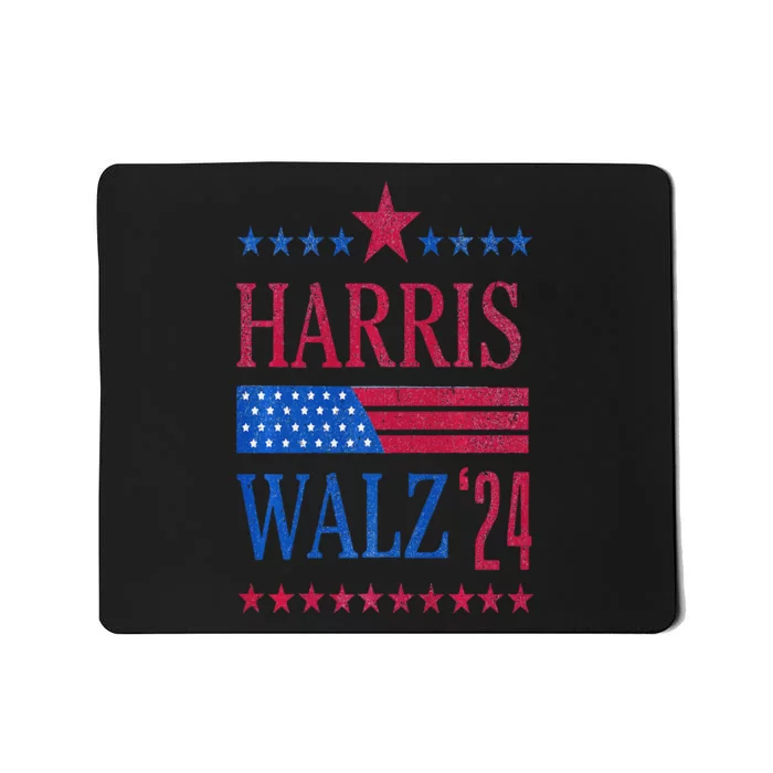 Vintage Harris Walz 2024 American Flag 2024 Mousepad