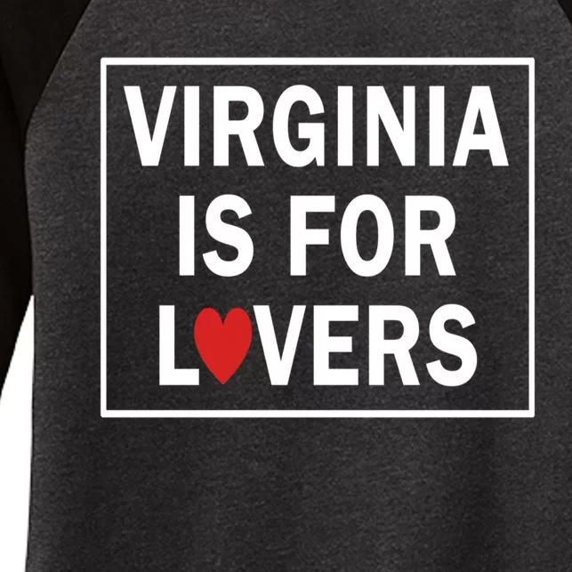 Virginia Is 4 Lovers Outdooors VA For Nature Virginians Gift Women's Tri-Blend 3/4-Sleeve Raglan Shirt