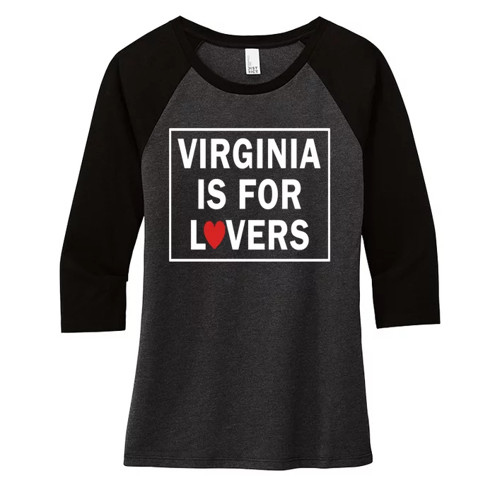 Virginia Is 4 Lovers Outdooors VA For Nature Virginians Gift Women's Tri-Blend 3/4-Sleeve Raglan Shirt