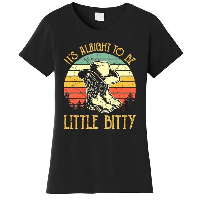 Vintage It’s Alright To Be Little Bitty Country Music Women's T-Shirt