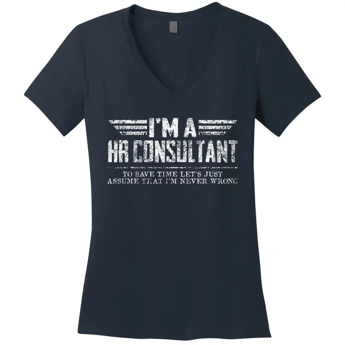 Vintage IM A Hr Consultant Women's V-Neck T-Shirt