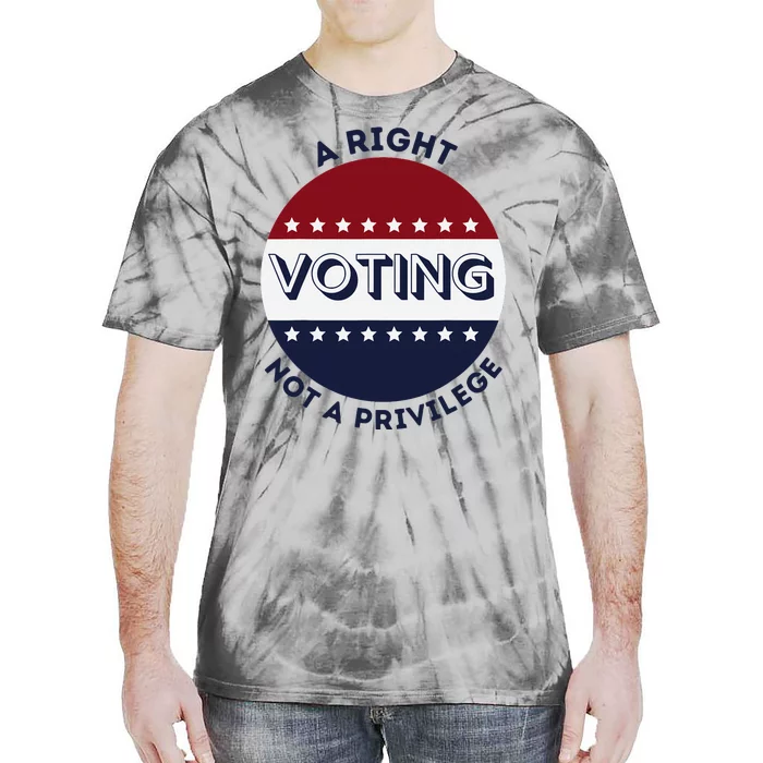 Voting Is A Right Not A Privilege Funny Quote Tie-Dye T-Shirt